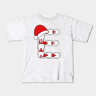 Letter E (Happimola Christmas Alphabet) Kids T-Shirt